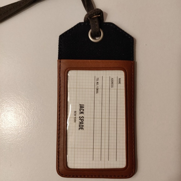 jack spade dipped luggage tag industrial canvas - Picture 8 of 8